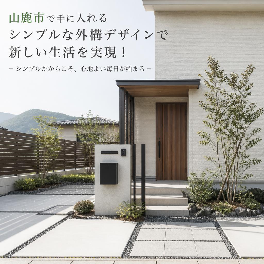 山鹿市で手に入れるシンプルな外構デザインで新しい生活を実現！