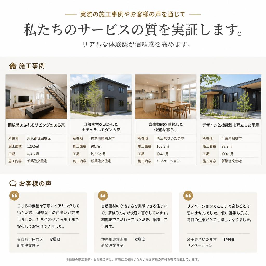 実績紹介：お客様の声