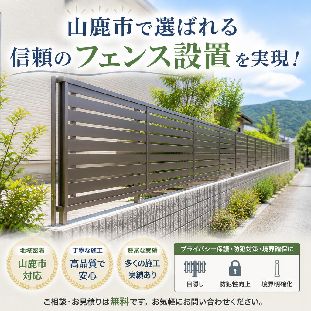山鹿市で選ばれる信頼のフェンス設置を実現！