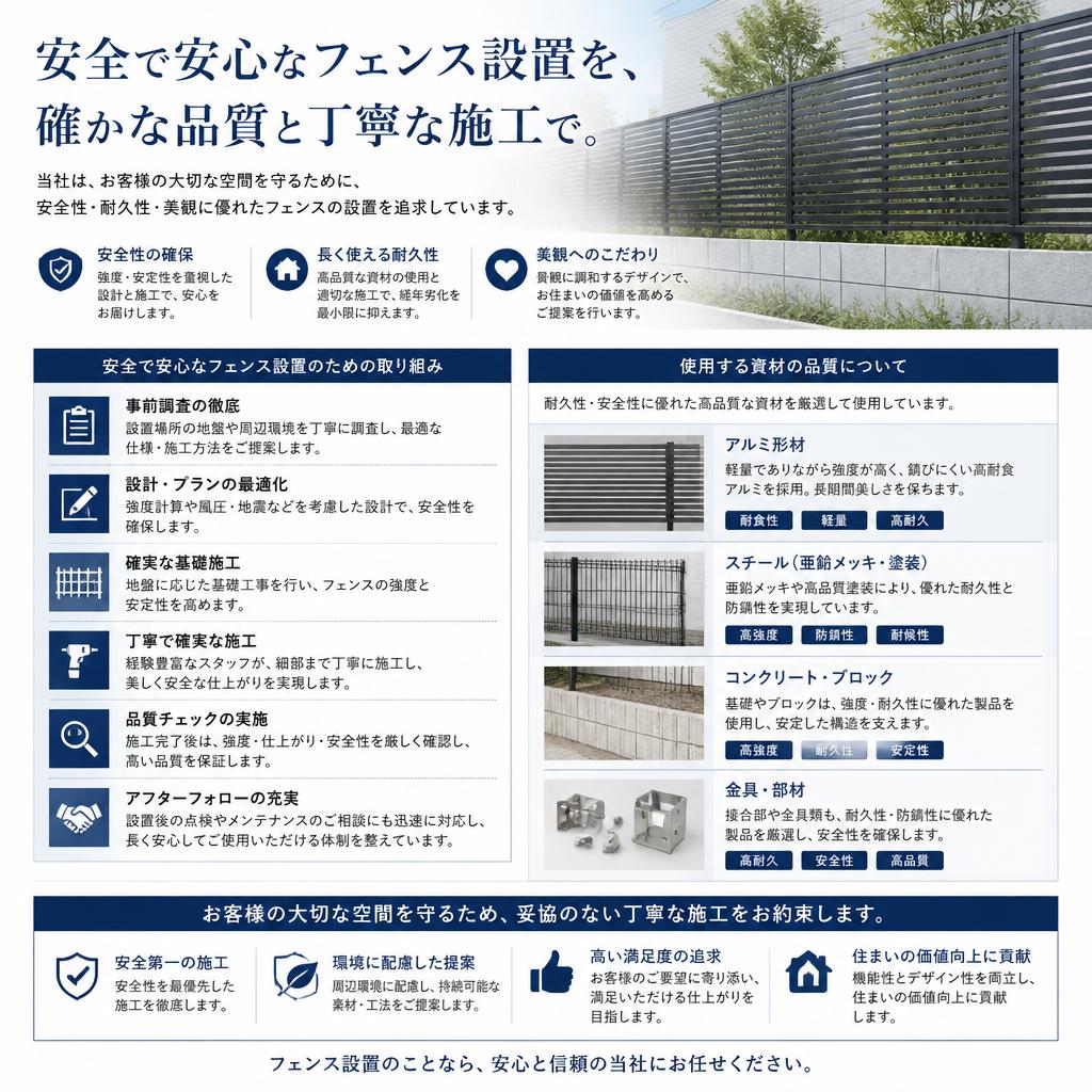 安全で安心な施工へのこだわり