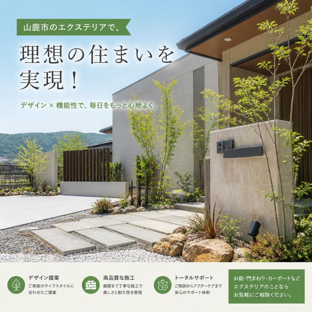 山鹿市のエクステリアで、理想の住まいを実現！