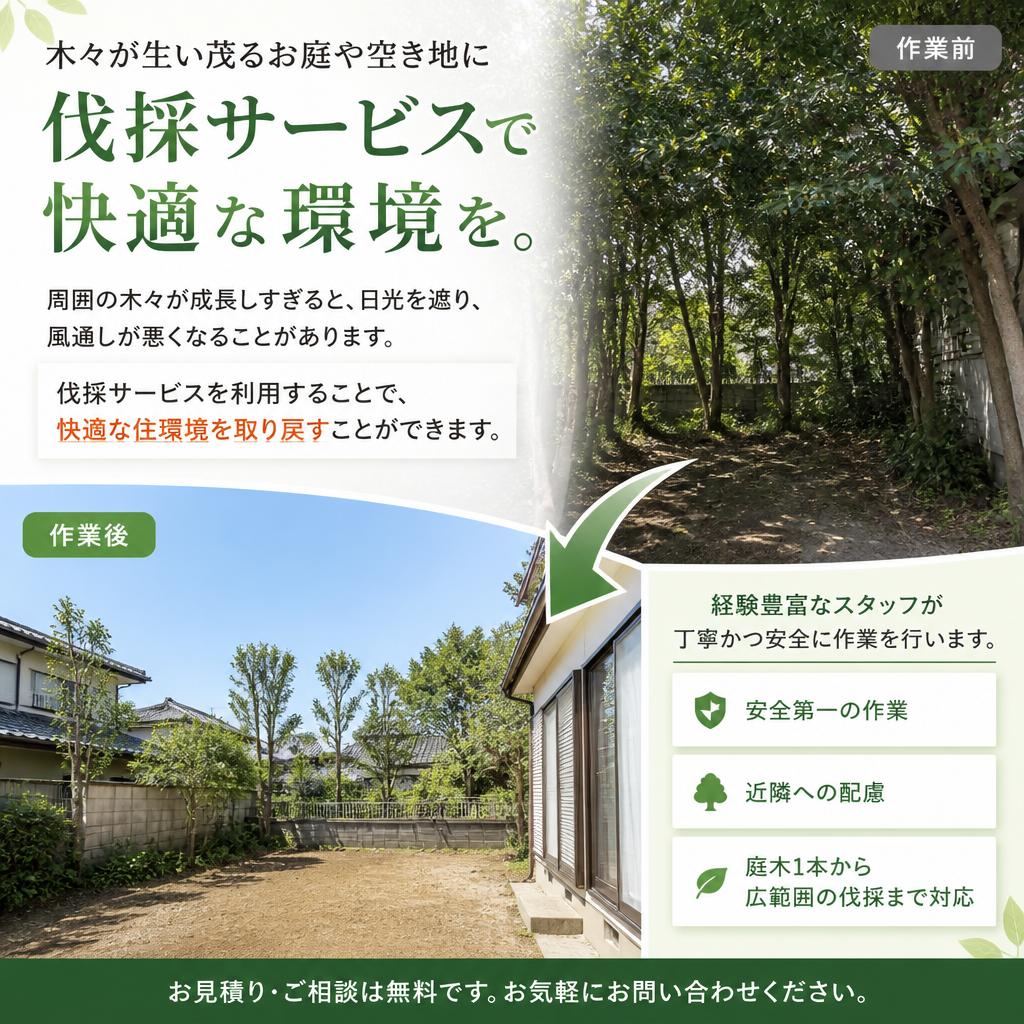 伐採サービスで住環境を整える