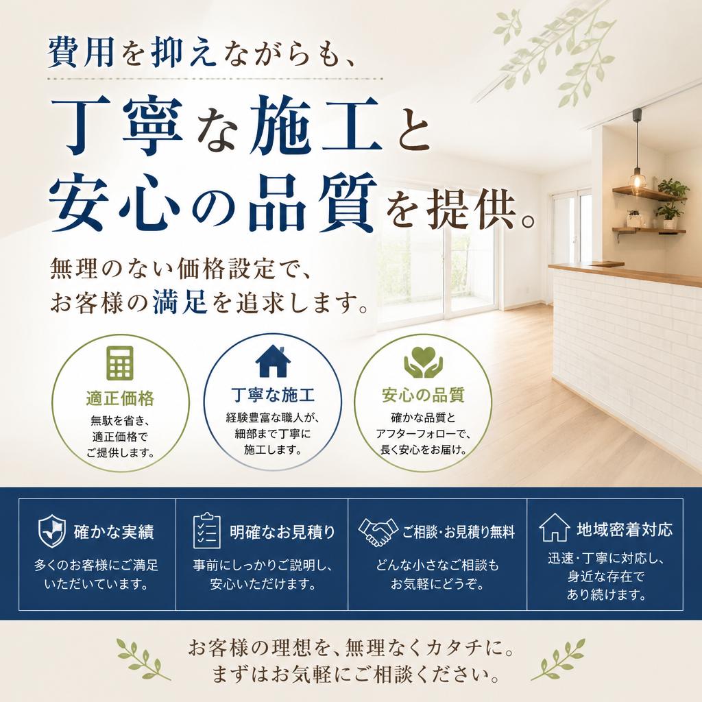 安価でも高品質