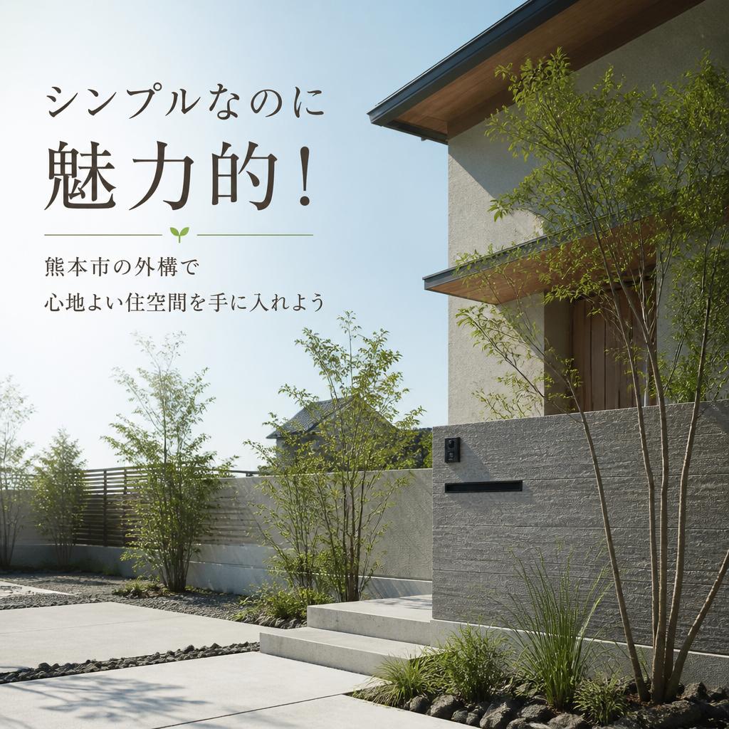 シンプルなのに魅力的！熊本市の外構で心地よい住空間を手に入れよう