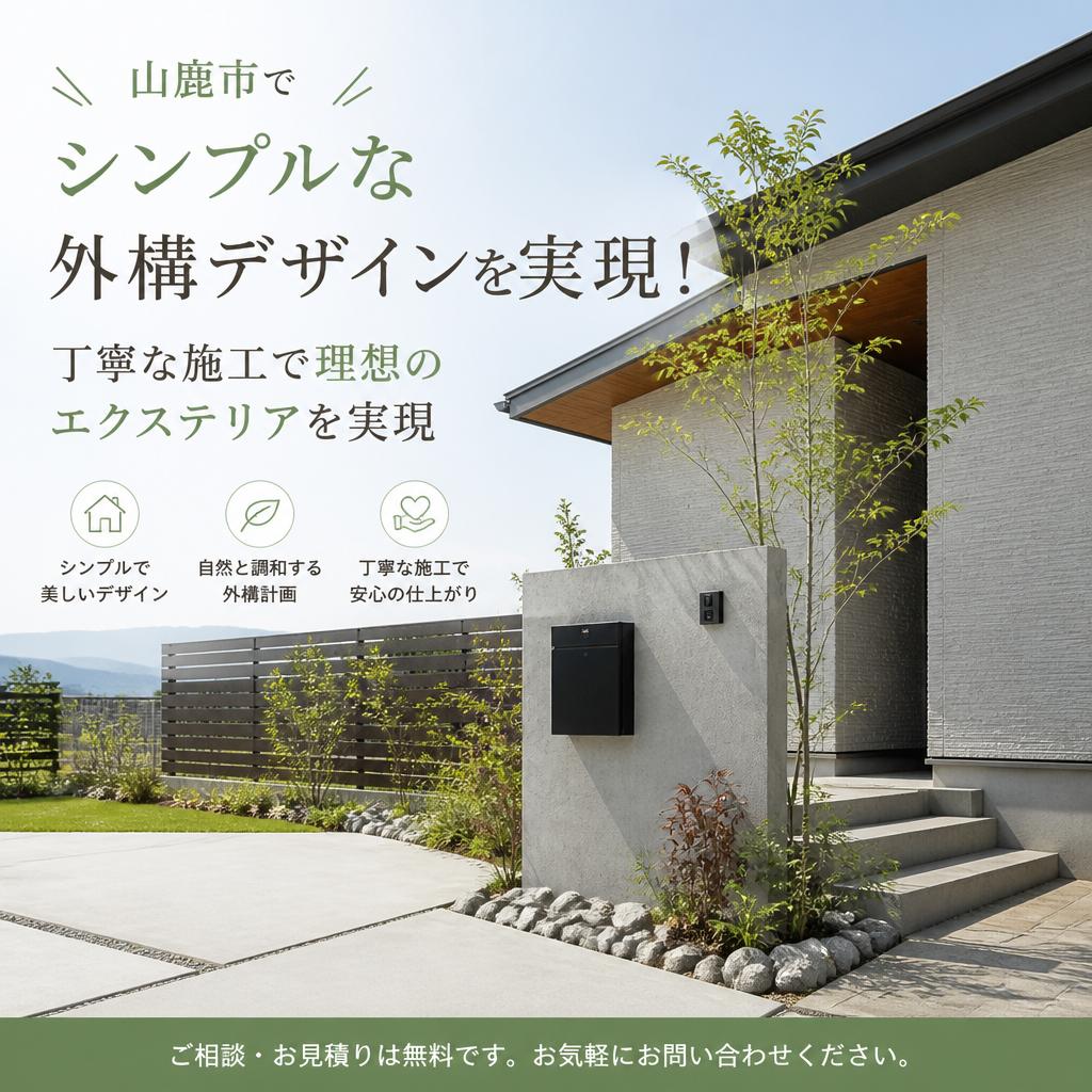 山鹿市でシンプルな外構デザインを実現！丁寧な施工で理想のエクステリアを実現
