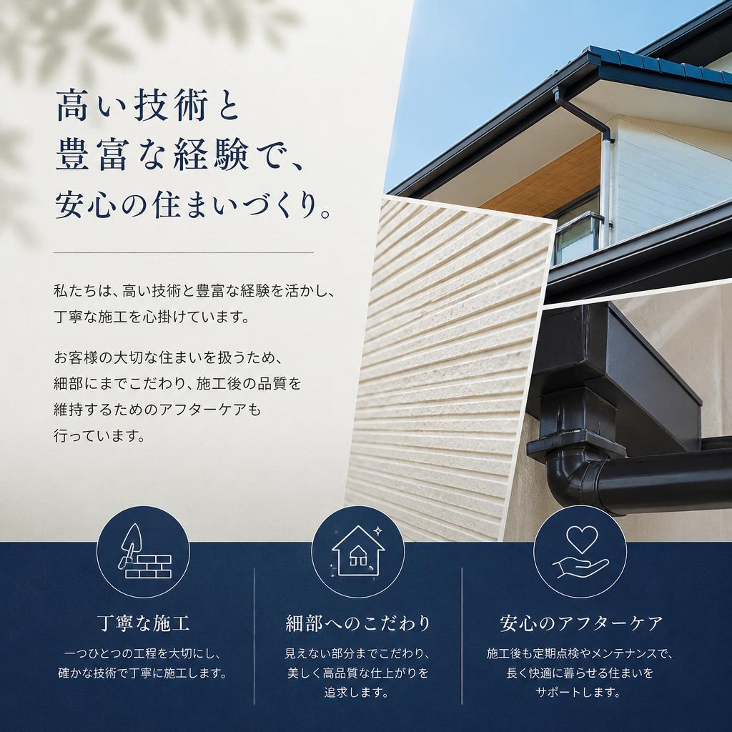 丁寧な施工で安心