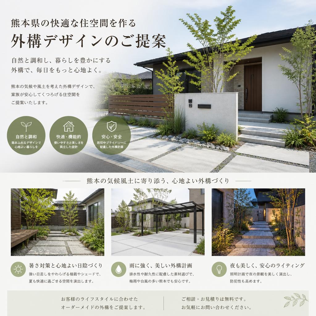 熊本県の快適な住空間を作る外構デザインのご提案