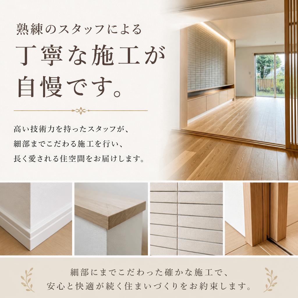 丁寧な施工で安心を提供