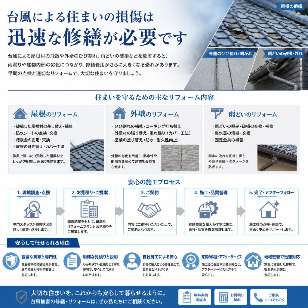 安心の修繕サービス