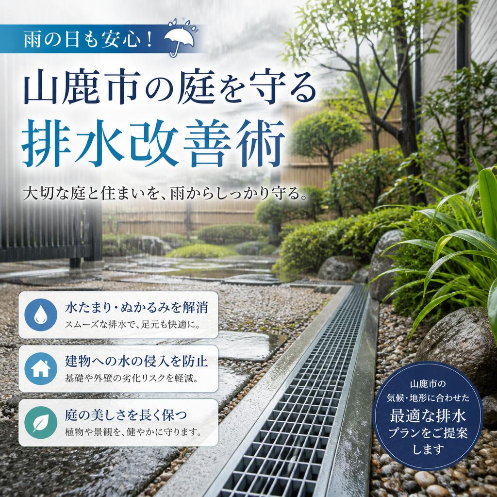 雨の日も安心！山鹿市の庭を守る排水改善術