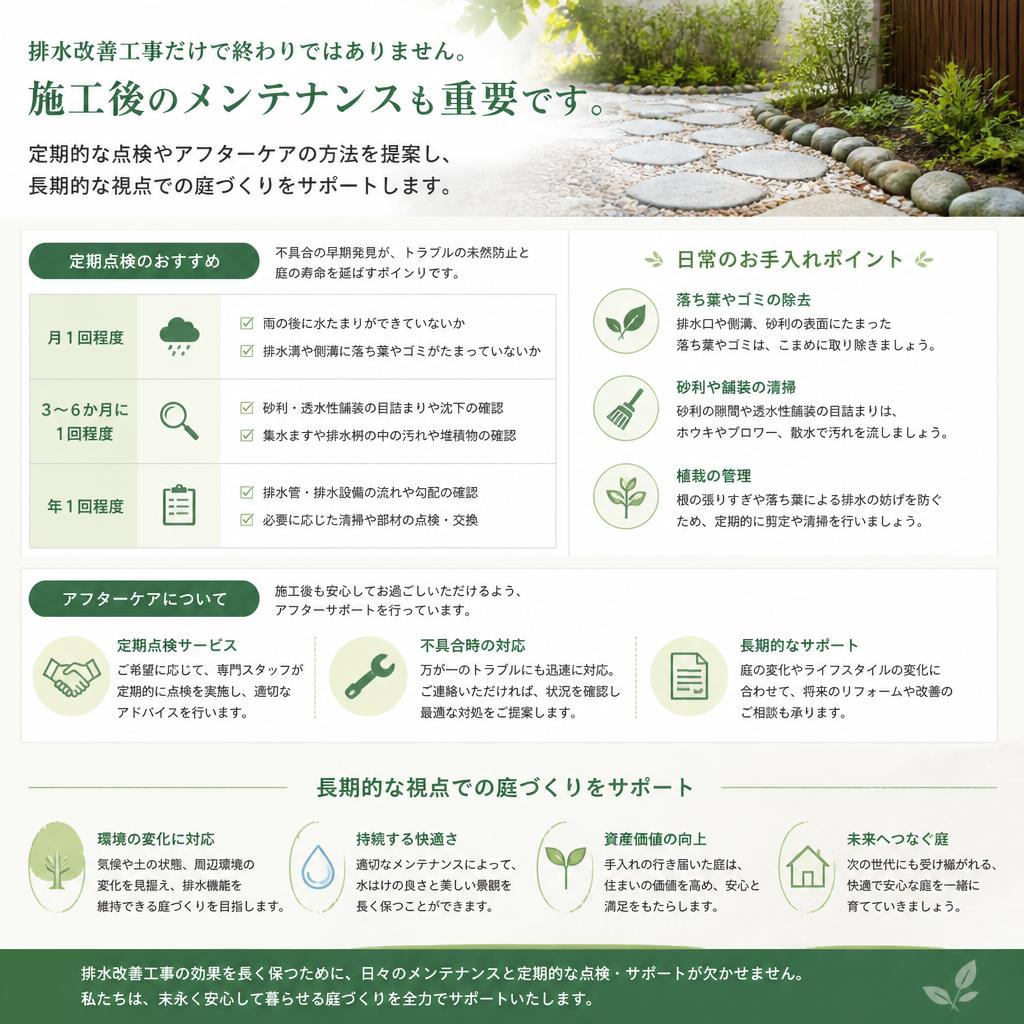4. 施工後のメンテナンスとアフターケア