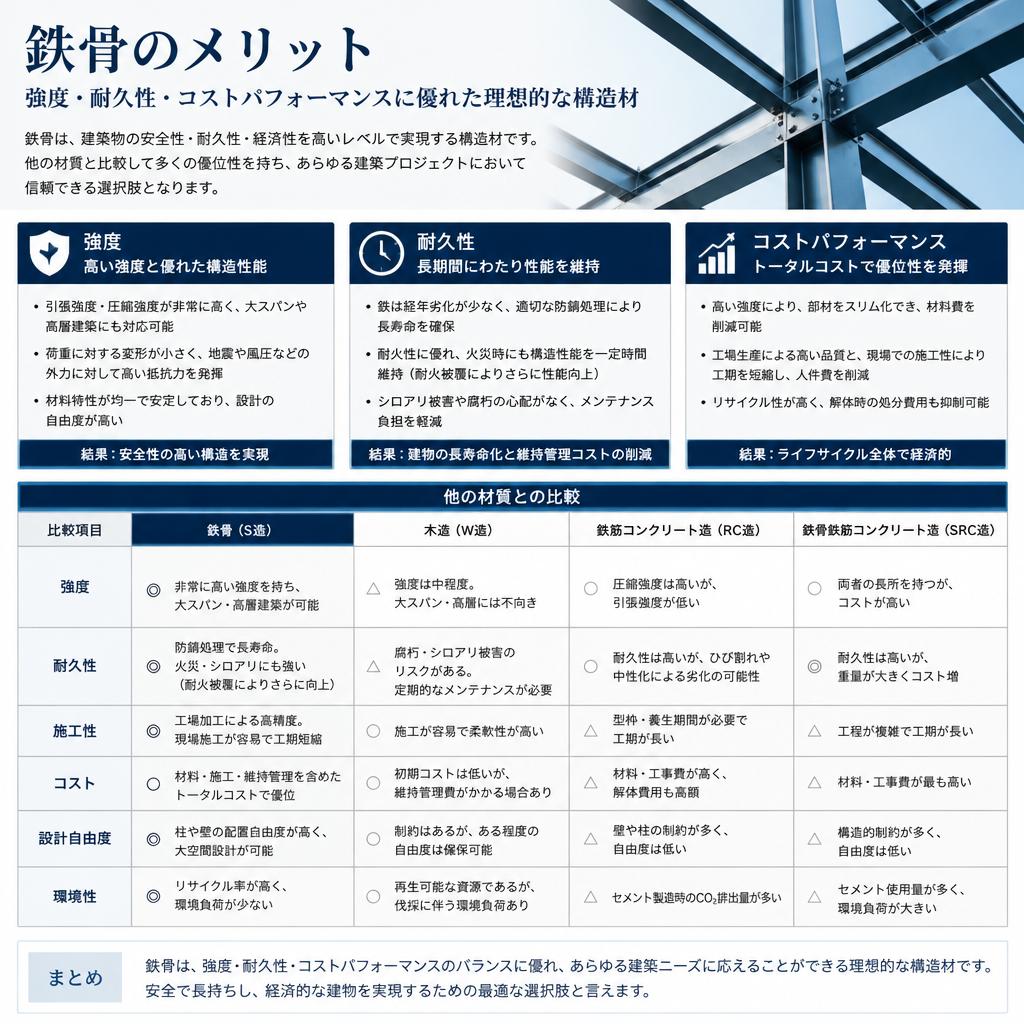 鉄骨構造の特長