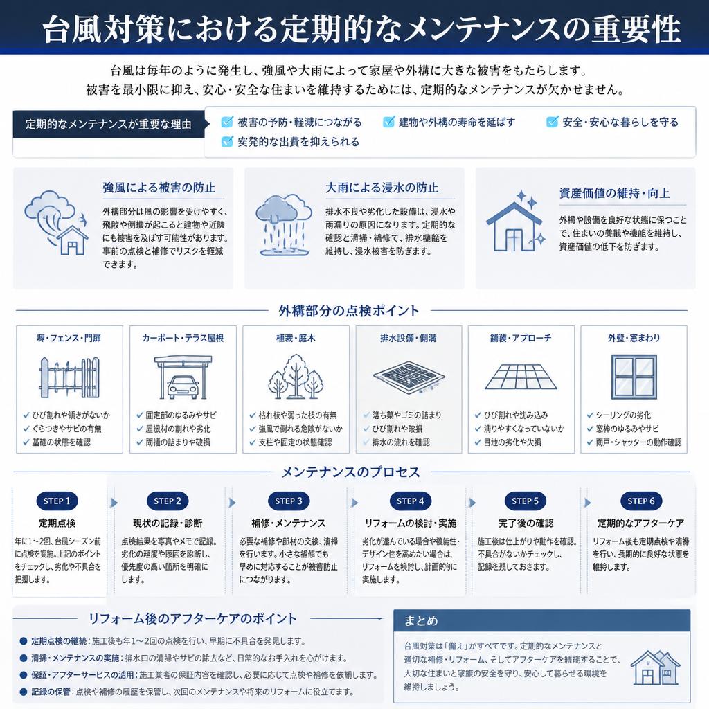 台風対策へのメンテナンス