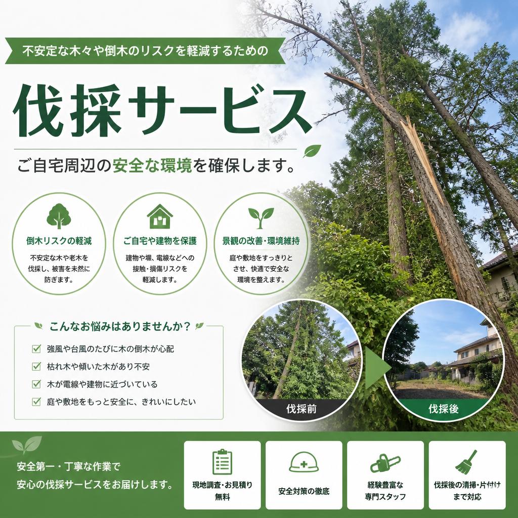 伐採で風の影響を減らす