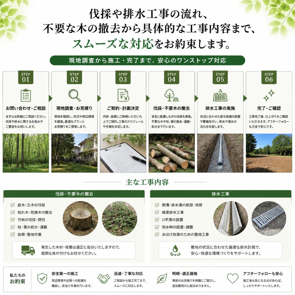 施工の流れと期間