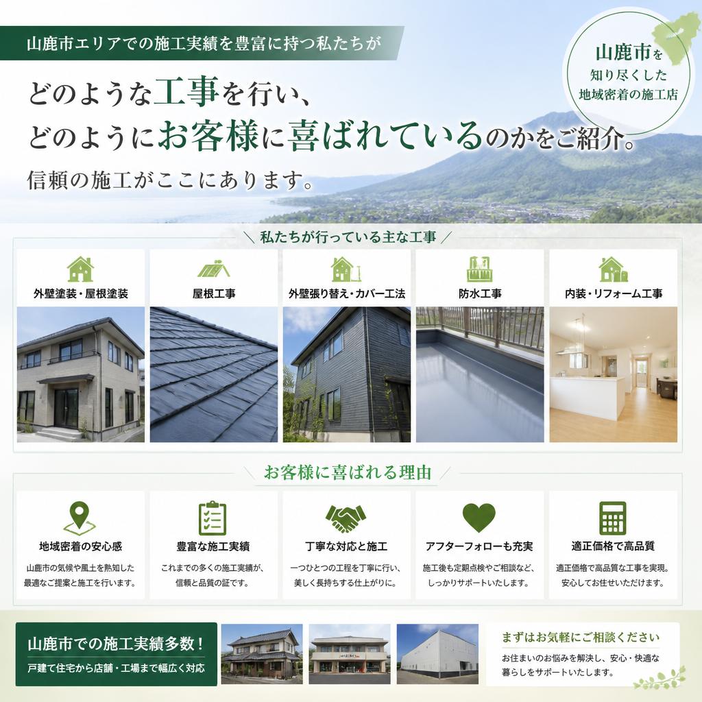 実績紹介|安心してお任せください