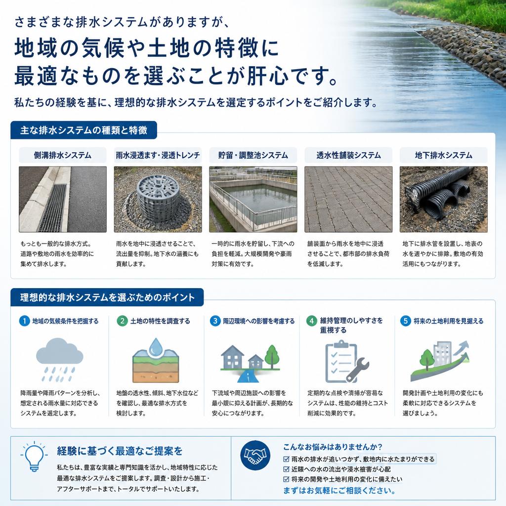 効果的な排水システムの選定