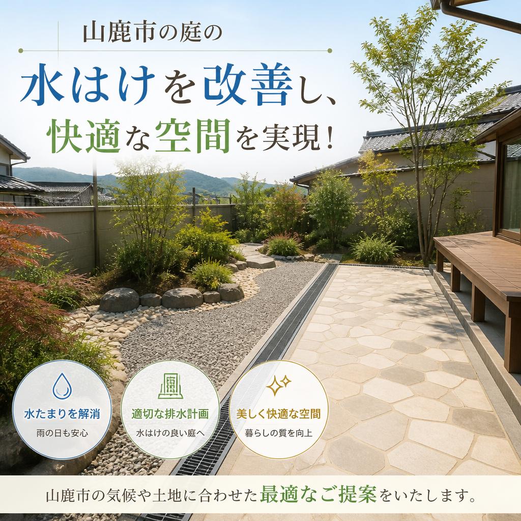 山鹿市の庭の水はけを改善し、快適な空間を実現！