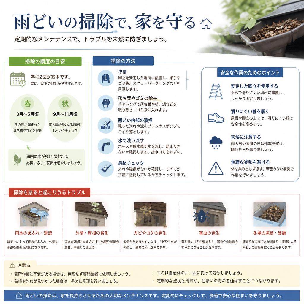 雨どい掃除のポイント