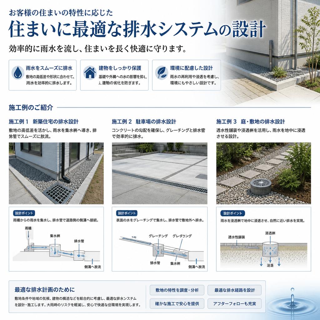 2. 適切な排水システムの設計