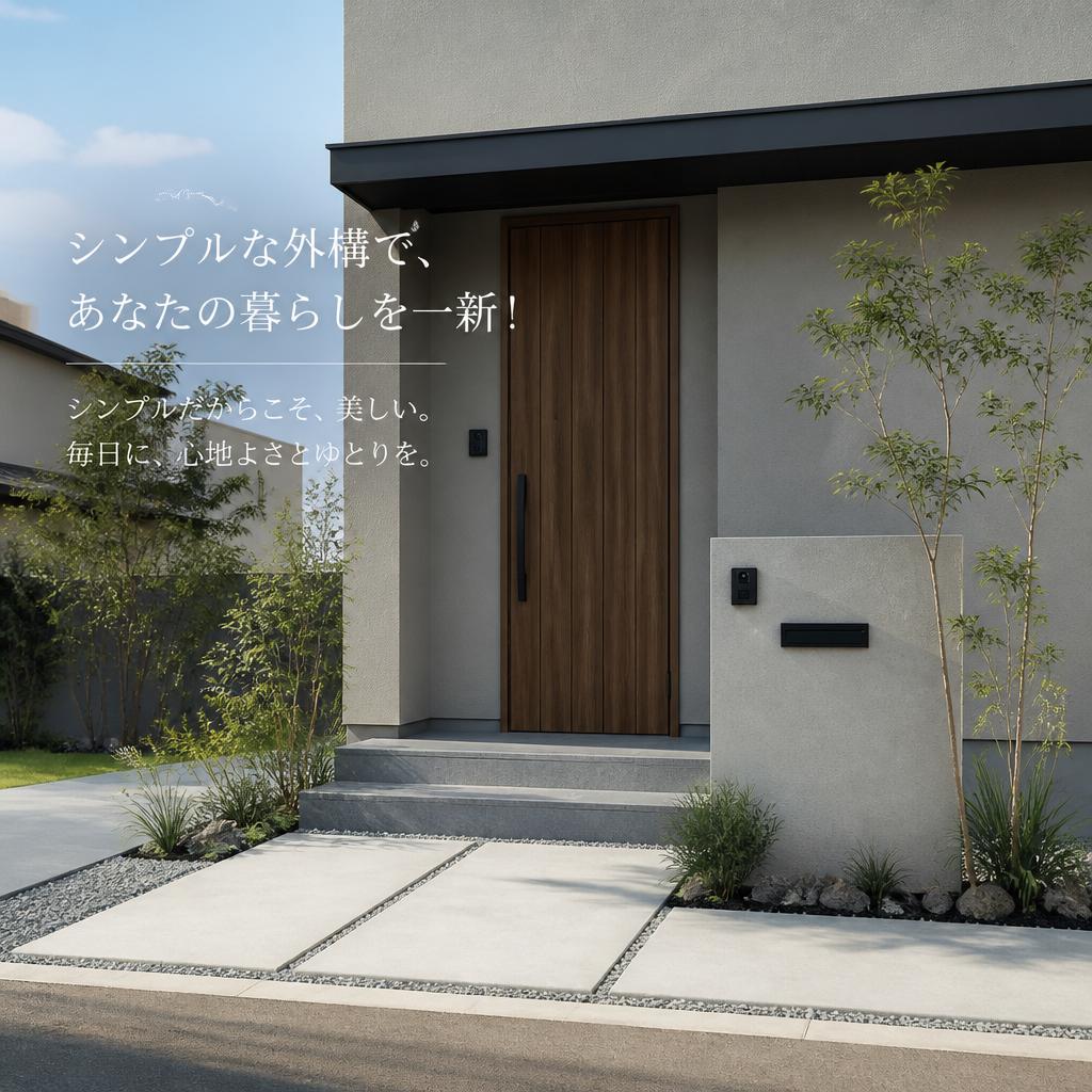 シンプルな外構で、あなたの暮らしを一新！